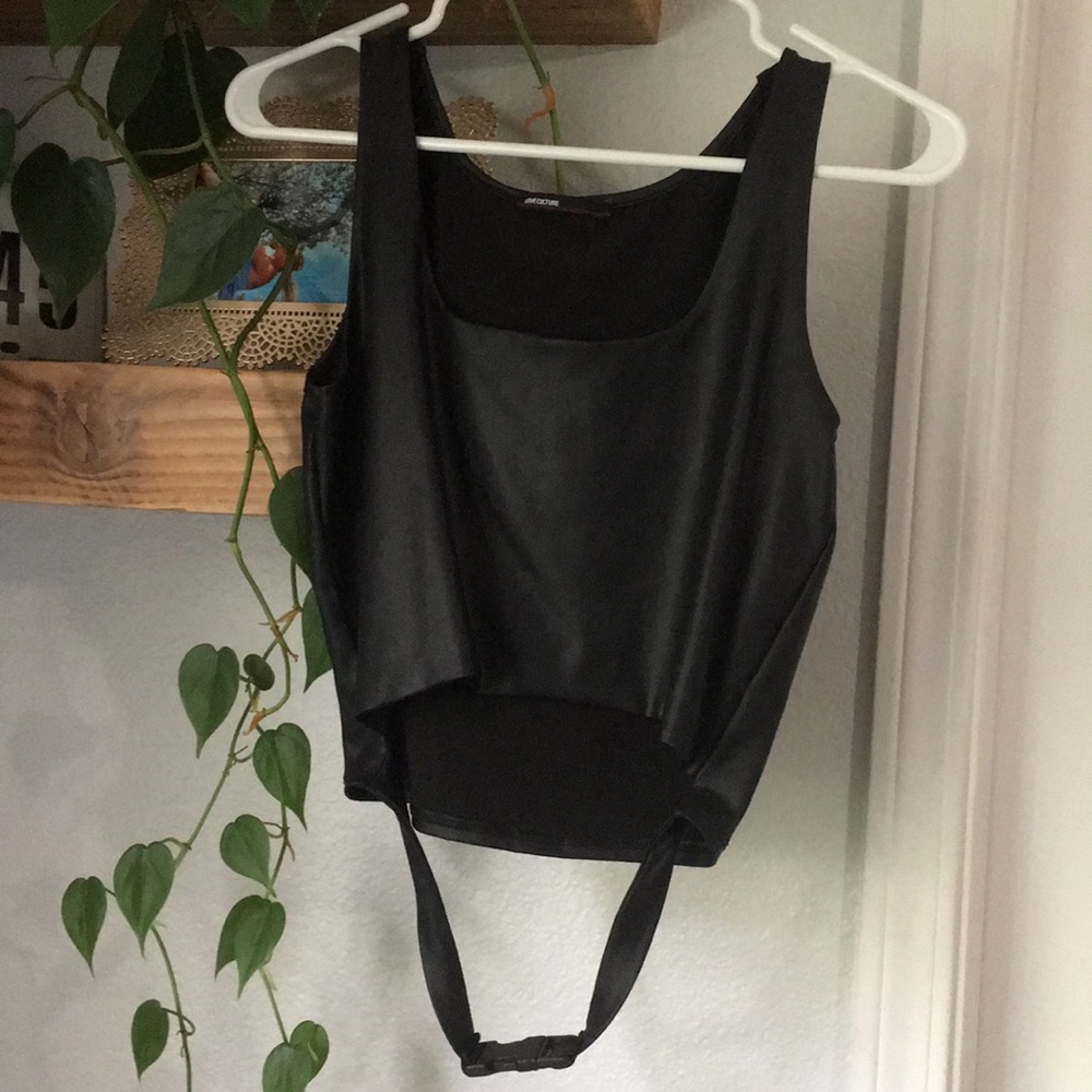 Faux Leather Crop Top